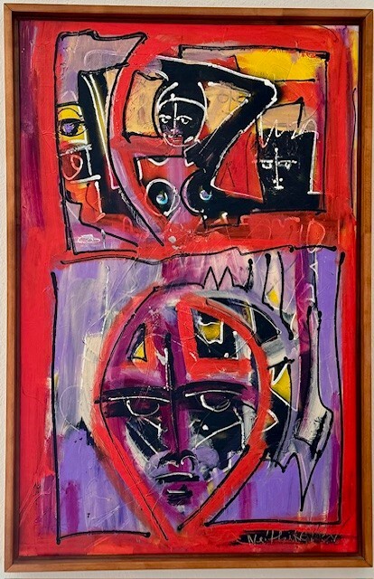 Neith Nevelson Acrylic on Canvas Painting