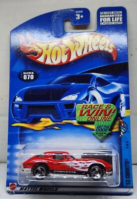 Hot Wheels  1963 Chevrolet Corvette Stingray  # 070 2001 Mattel Wheels /Malaysia