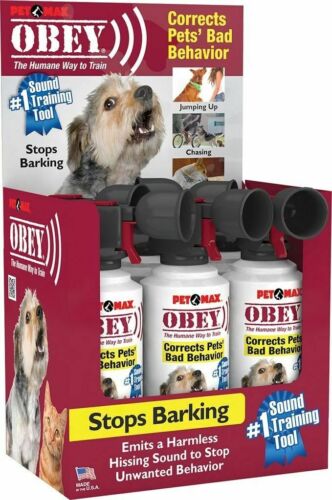 Lote de 12 latas PET MAX Obey Spray sin exhibición ~ Herramienta de entrenamiento para mascotas 2,5 oz - Imagen 1 de 1