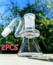 2X Premium Quality 14mm 45° Mini Dry Ash Catcher Tobacco Water Pipe Bong Bubbler
