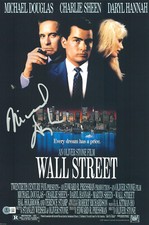 Michael Douglas Signed Autograph Wall Street 12X18 Photo Beckett BAS