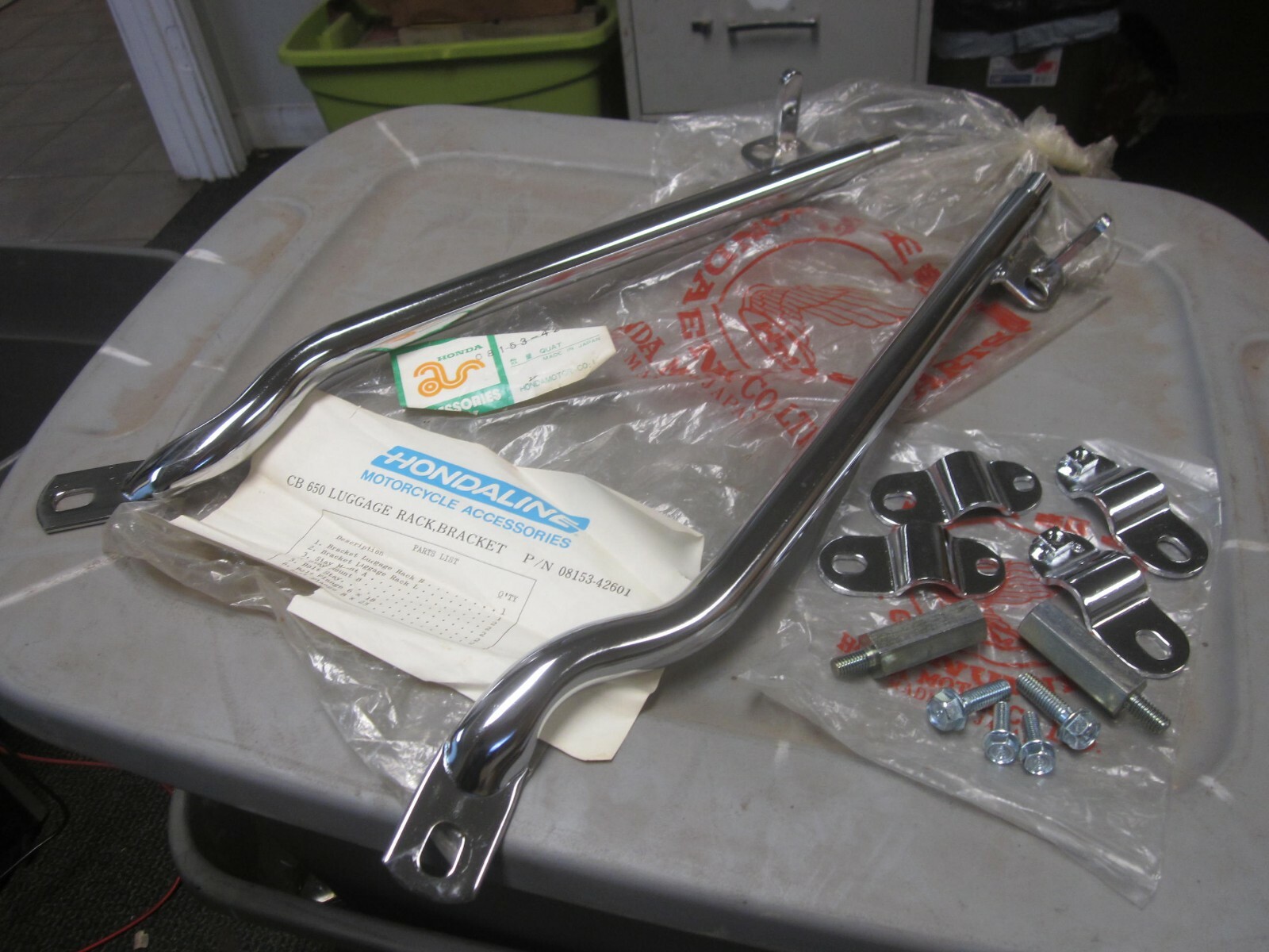 1979 Honda CB650 Hondaline Luggage Rack Bracket Mounting Set by Honda ...