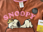NWT girl 5T Snoopy Woodstock Peanuts 2pc short set top outfit brown short sleeve — photo 2