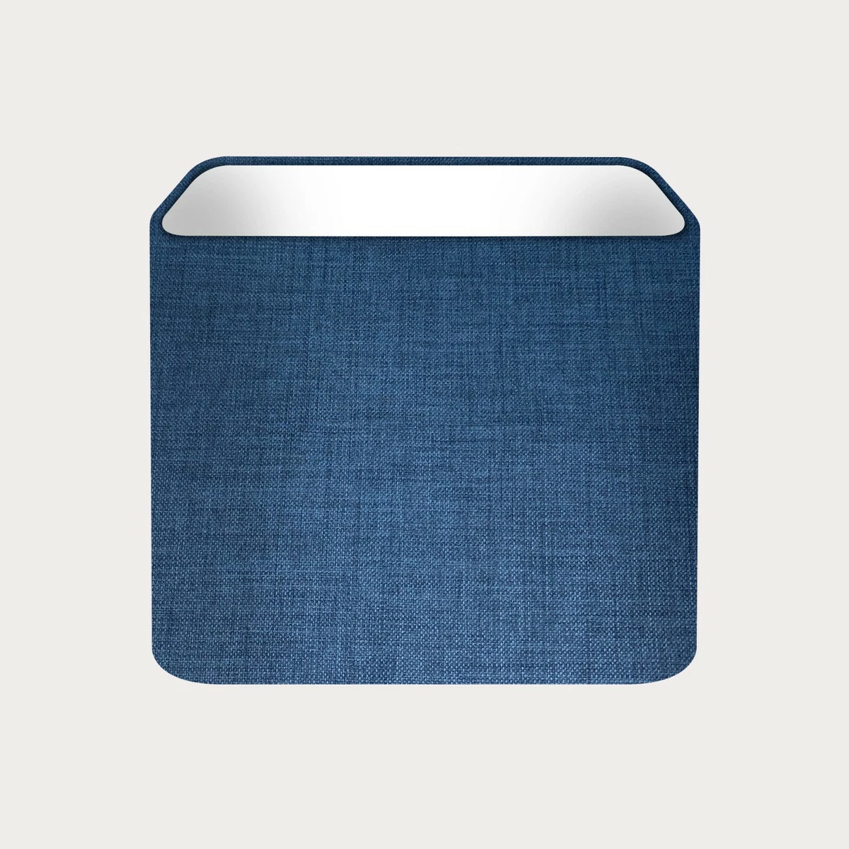 Lampshade Navy Blue Textured Woven Crosshatch Rounded Square Light
