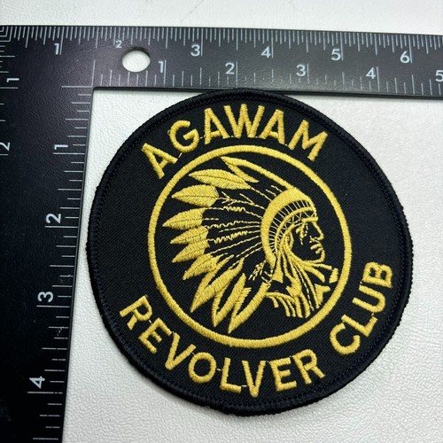 Native American Indian AGAWAM REVOLVER CLUB Gun Shoot Patch Massachusetts 00.F