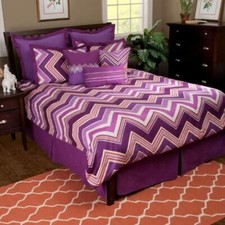 Rizzy Home Hippie Chic Plum 2-Piece Twin Comforter Bedding Set New Free Ship