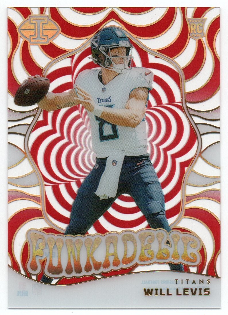 2023 Panini Illusions Funkadelic Red #19 Will Levis RC 023/199 Tennessee Titans