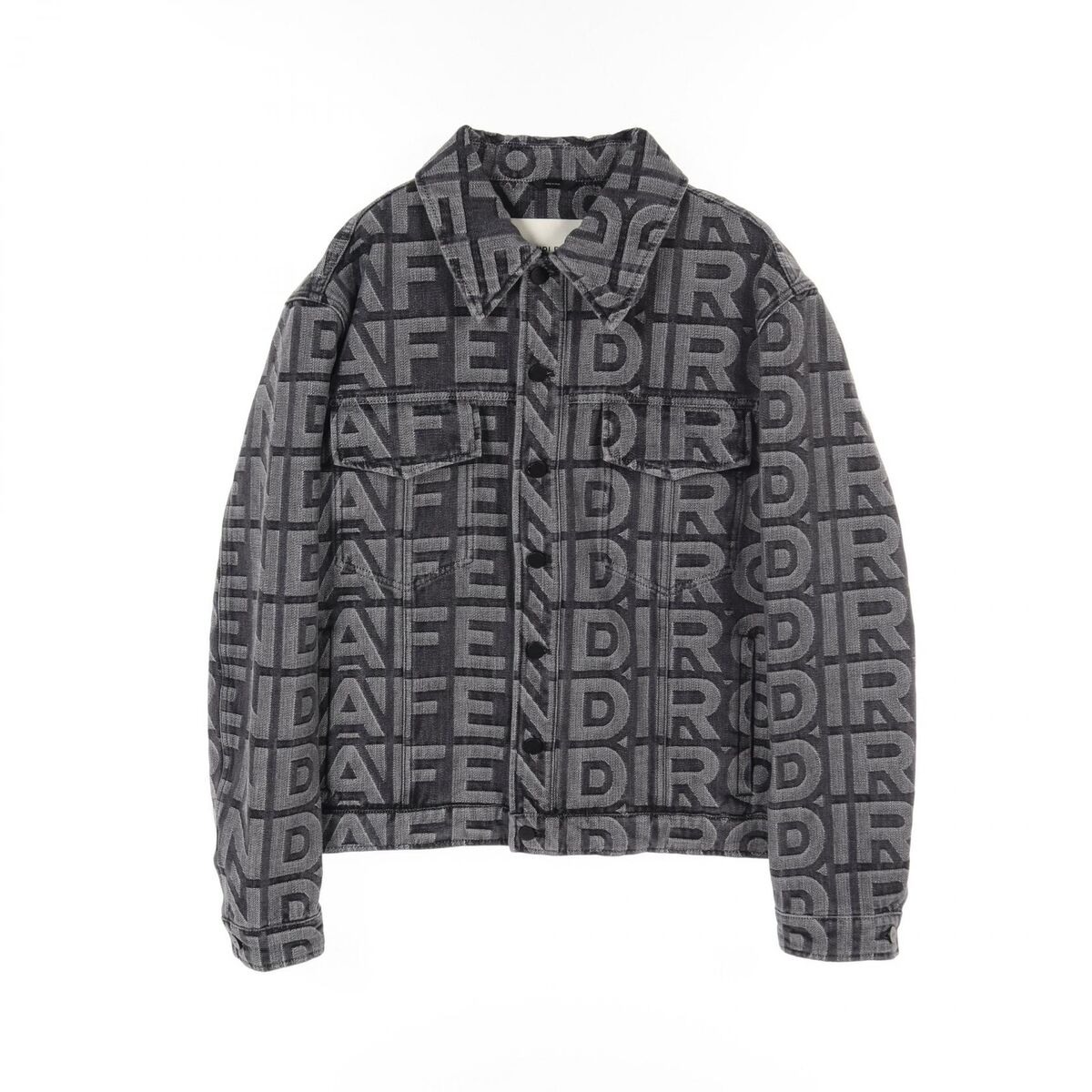 FENDI× MARC JACOBS Denim Jacket FW1027 AM6P cotton Gray Used FENDI× MARC JACOBS Denim Jacket FW1027 AM6P cotton Gray Used