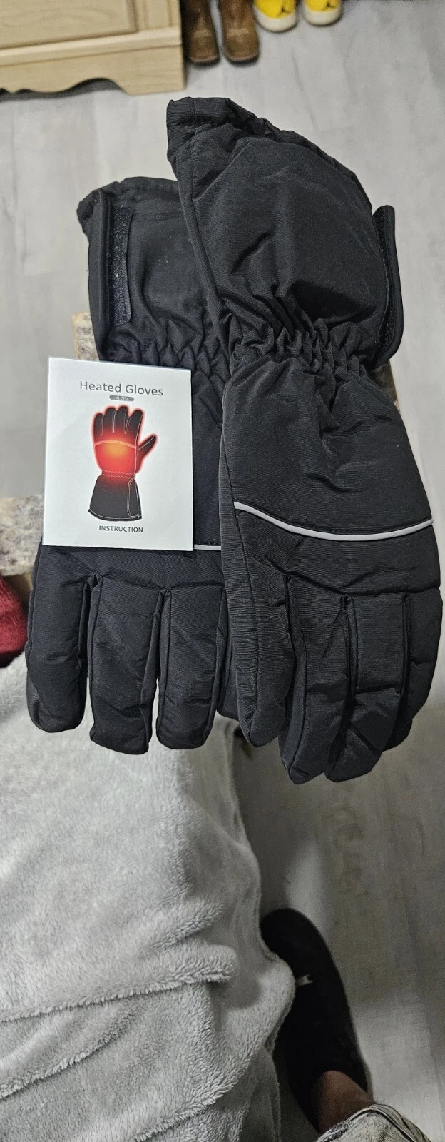Motorcycle Electric Heated Gloves Battery Powered Winter Waterproof Hand Warm
