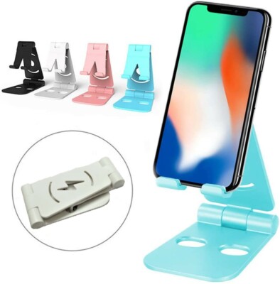 Universal Foldable Desktop Desk Stand Holder Mount For Cell Phone and Tablet Pad