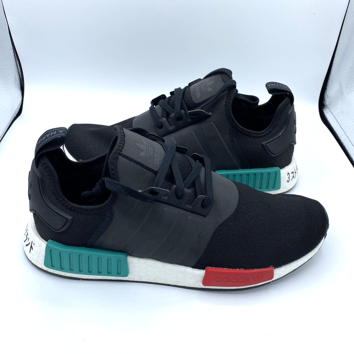Adidas NMD_R1 Men's Size 12 Fashion Shoes Core Black-Glory Green