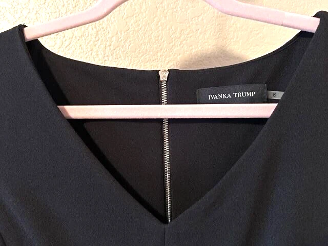 UNDERCOVER Abito tubino Ivanka Trump Secret Weapon in maglia a compressione ~ taglia 8 ~ nero ~ NUOVO
