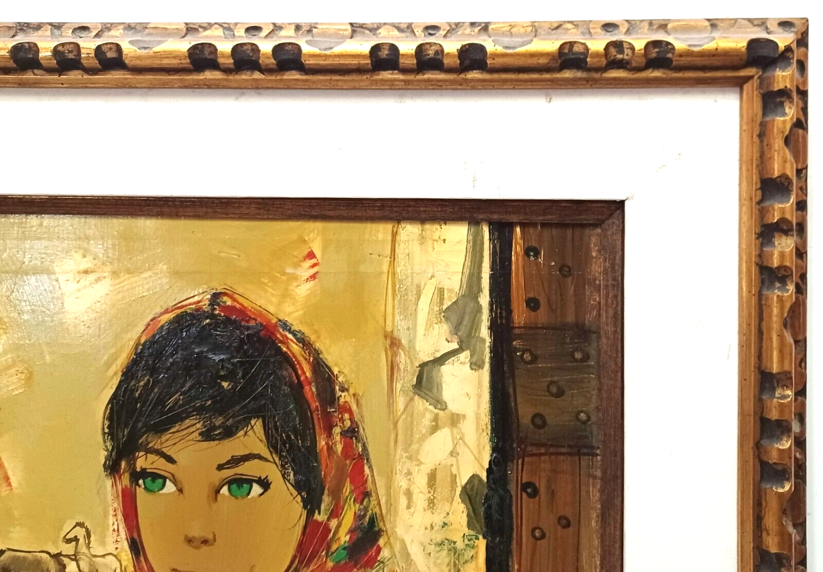 1960 LISTED FRENCH Jean-Baptiste VALADIE SIGNED ORIGINAL O/C Girl