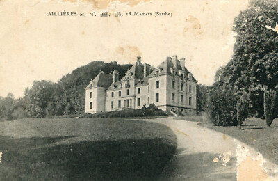 Karte AILLIERES BEAUVOIR Das Schloss und sein Zufahrtsweg