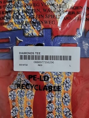 New Supreme SS18 Diamonds Tee TShirt - L - Red | eBay
