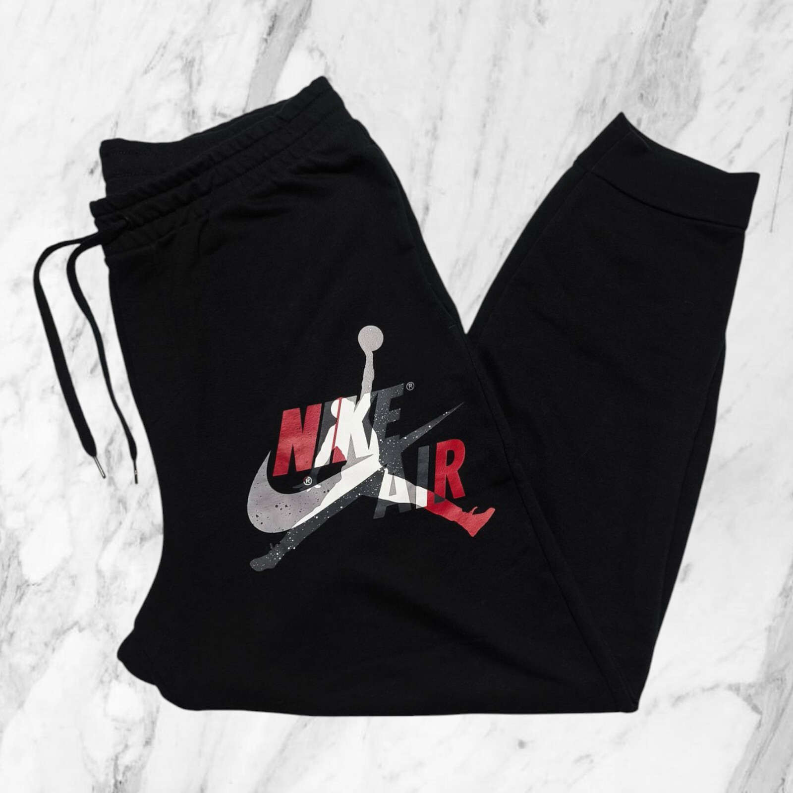 Nike Air Jordan Vintage Pantalones deportivos Hombre Grande Logo Negro Talla XL