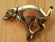 Dog Running Brooch Pin SIGNED by Danecraft in Gold Plate Made in USA NEW