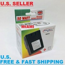 4-PK US To UK 50 Watt Voltage Converter Step Down 220 Volt To 110 50w 240V 110V