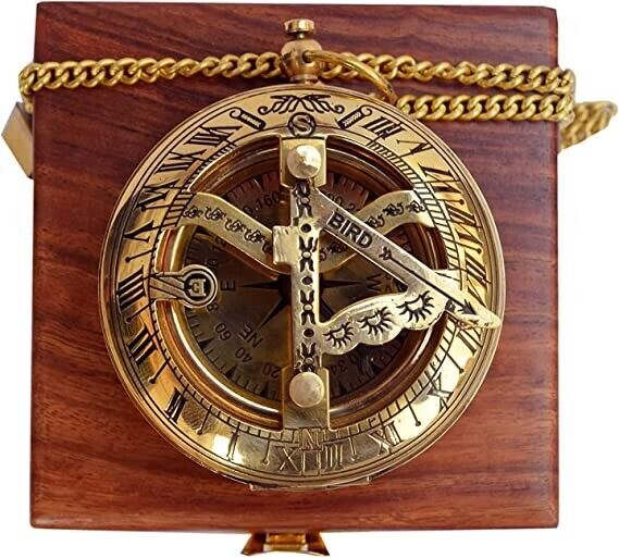 Brass Nautical Compass Vintage Directional Magnetic Compass Navigational Compass