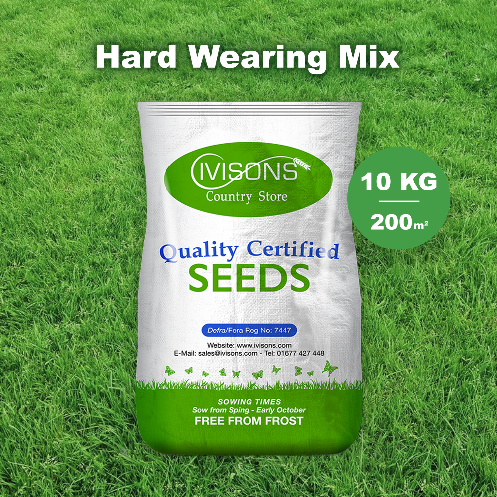 10kg Super Hard Wearing Grass Seed Front & Back Lawn Premium Durable Garden