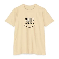 Smile Graphic T-Shirt, Fun Casual Wear, Unisex Tee for Friends - Unisex T-Shirt,