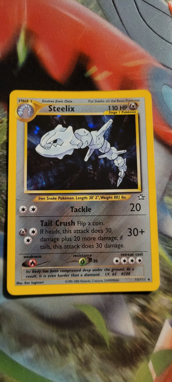 Pokemon TCG - Steelix - Neo Genesis 15/111 Holo Rare Foil Card Unlimited