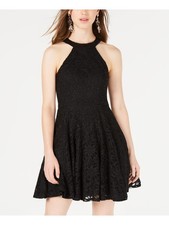 B DARLIN Womens Fit + Flare Short Dress Black Sleeveless Party Juniors 56