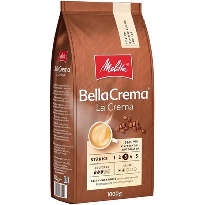 Melitta BellaCrema La Crema Kaffee 1kg Ganze Bohnen mild aromatisch