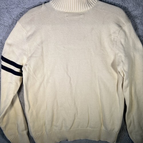 Sudadera con capucha vintage Polo Ralph Lauren 1-4 cremallera para hombre Pullover Y2K Rugby talla M - Imagen 6 de 8