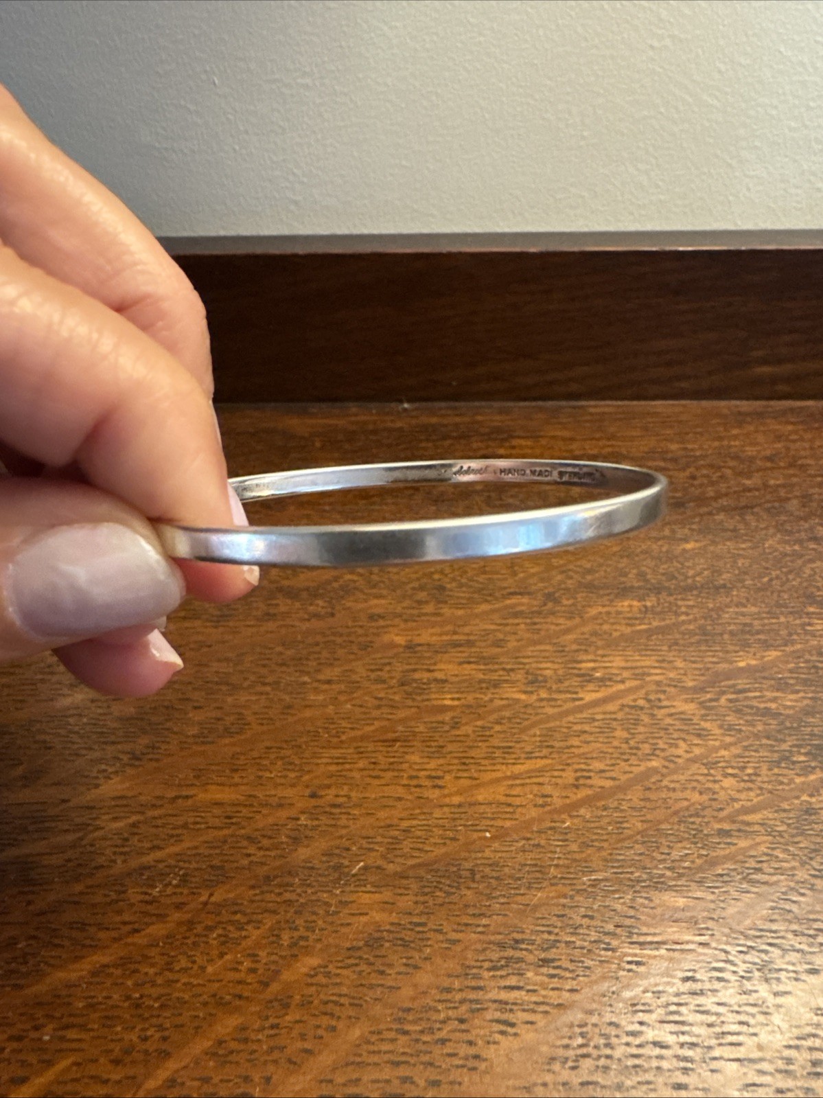 Hand Crafted - Sterling Silver Bangle Bracelet, S… - image 4
