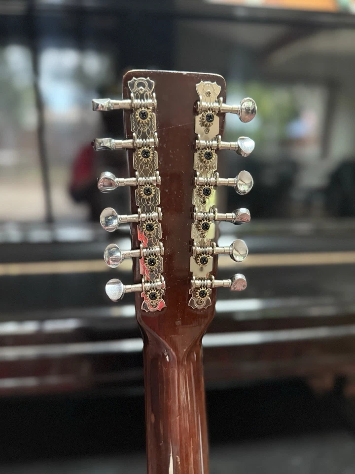 Guitarra acústica de 12 cuerdas Takamine años 70, copia Martin Foto 4 de 4