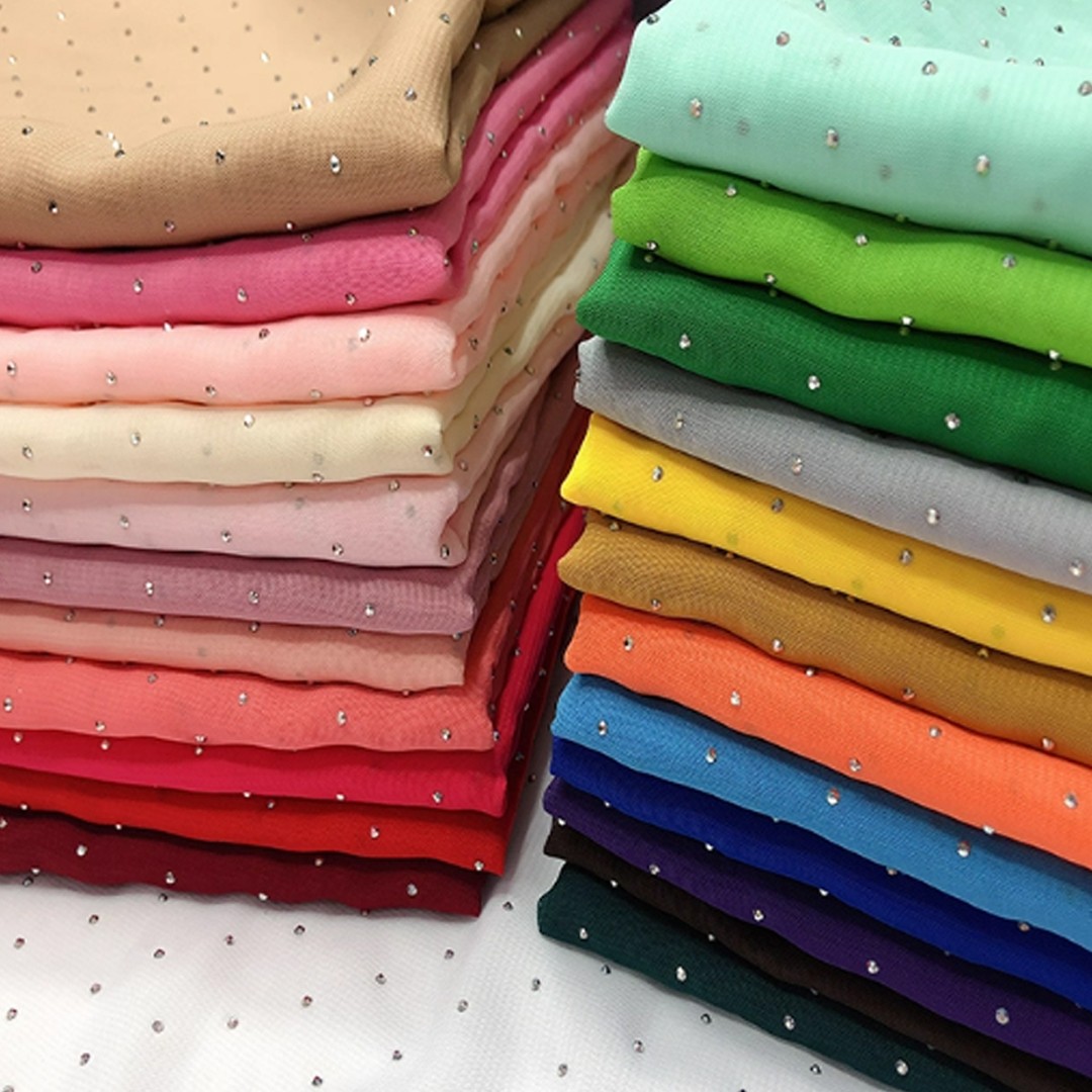 29 Colores Brillante Estrás Tela Brillo Gasa Tela para Vestido de Fiesta