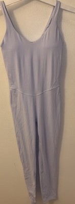 Lululemon ALIGN Bodysuit Women's Sz 6 Mist Lilac Full Length Jumpsuit Gym Wear