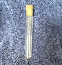 Glass test tube vial sealed with a cork stopper