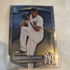 Topps 2025 Bowman Chrome Carlos Lagrange Yankees Prospects Rookie #BCP-202