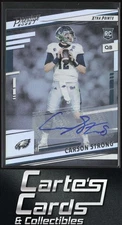 Carson Strong 2022 Panini Prestige #306 Xtra Points Signatures Premium RC