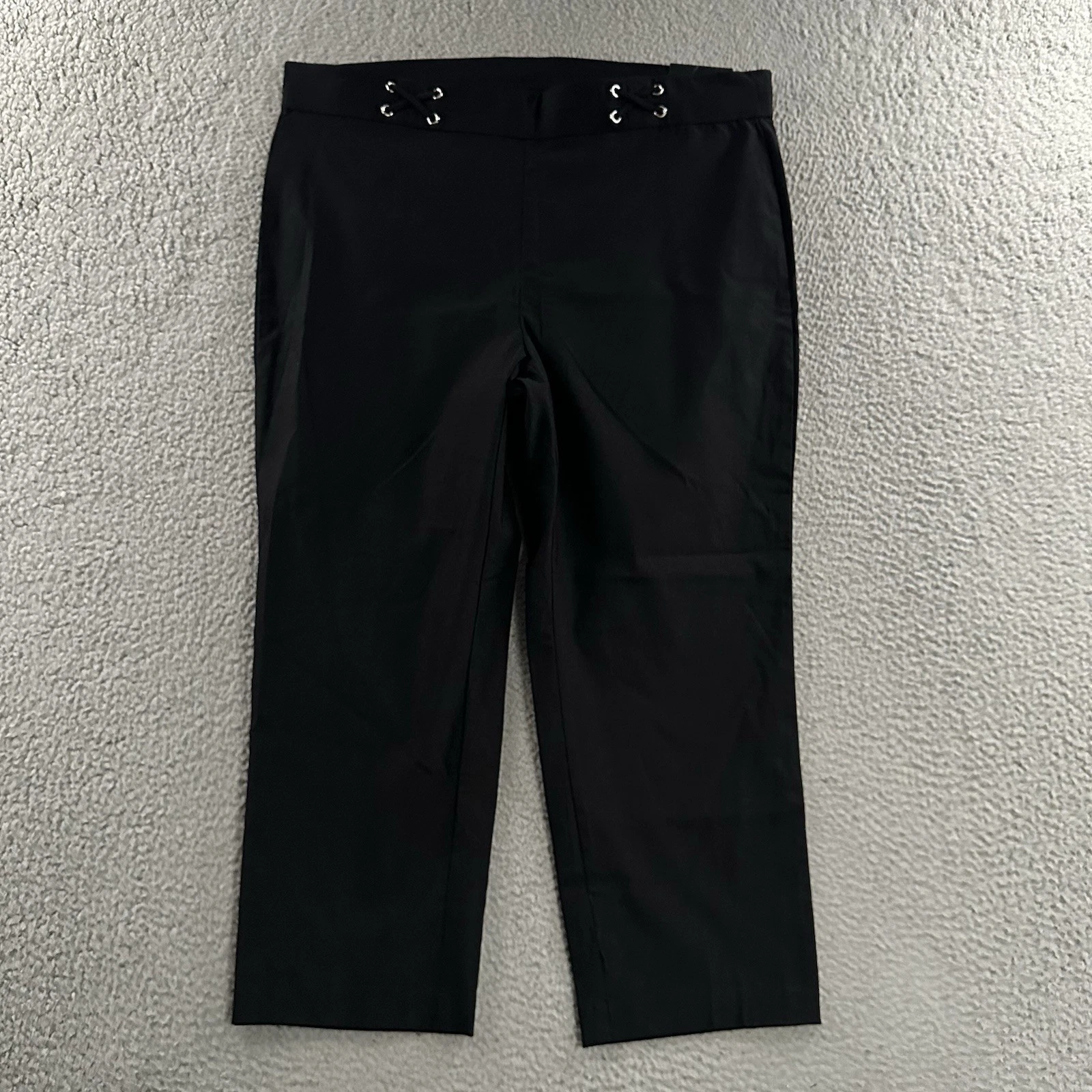Rafaella Womens Pants Black Size 18 Capri High Rise Stretch Viscose Blend