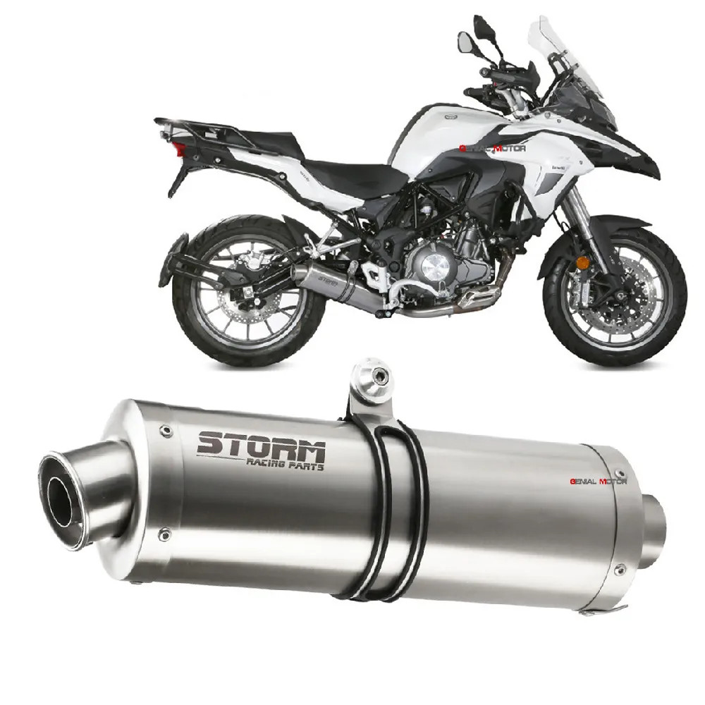Exhaust Storm by Mivv Muffler Oval Steel for Benelli Trk 502 2017 > 2026