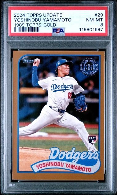2024 Topps Update Series - 1989 Topps Baseball Yoshinobu Yamamoto Gold /75 (RC)