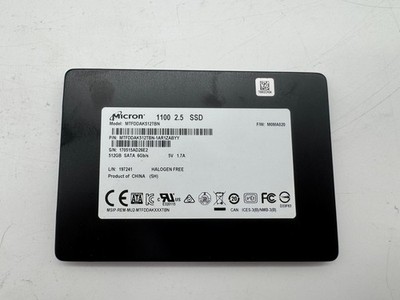 Micron SSD 512GB MTFDDAK512TBN Festplatte 170515AD26E2 2.5-Zoll SATA 85%-80%