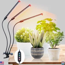 Ultimate Clip Grow Lights with Timer - Full Spectrum 27W Indoor Plant Lamps