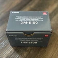 Canon DM-E100 Stereo Shotgun Microphone Wind Screen Hot/Cold Shoe 3.5mm TRS