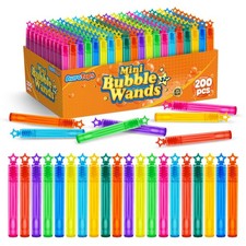 200 Pieces Mini Bubble Wands,Bubble Party Favors Assortment Toys for Kids,Themed