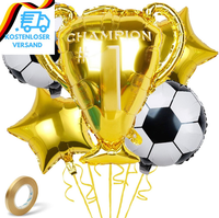 "5 StüCk Fussball Luftballon TrophäE Folienballon Mit 18\" Ballon Deko Geburtstag,"