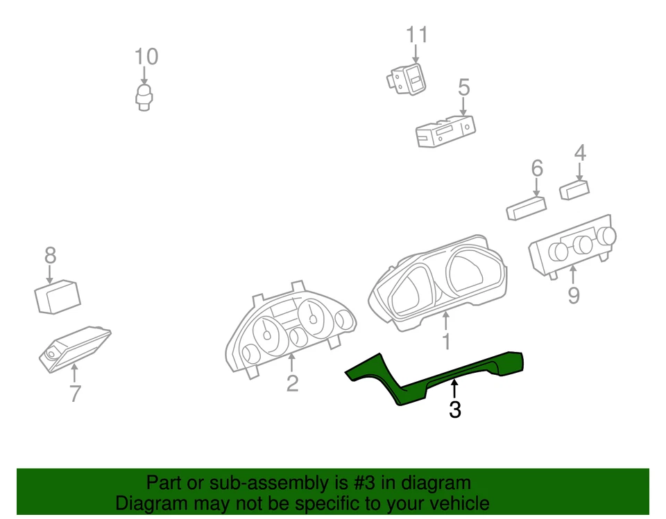 Genuine GM Saddle Up Instrument Panel Accessory Trim Pad 23132341 Foto 4 de 4