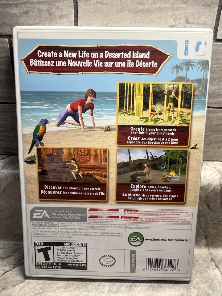 The Sims 2: Castaway - Nintendo Wii - CIB Complete- Fast Shipping - Image 4 of 4