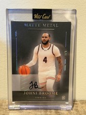 Wild card Matte Metal Johni Broome Autograph Rookie 1/1 2026 Basketball Card