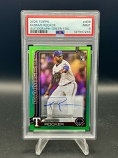2025 Topps Series 2 KUMAR ROCKER Green Foilboard Real One Rookie Auto /99 PSA 9