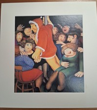 Beryl Cook mounted print - Xmas Ladies Night