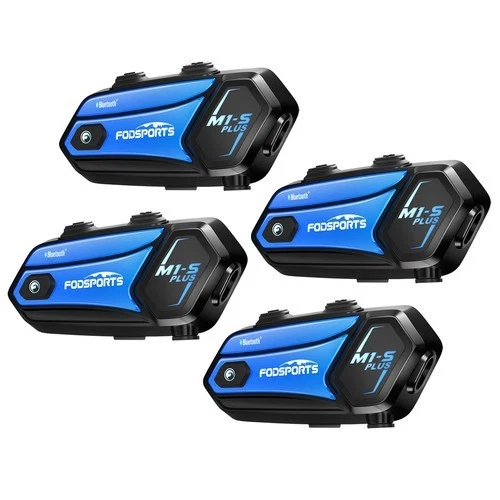 Intercomunicador Bluetooth Para Cascos De Moto Fodsports BT-S2 Pro - 1000m De Alcance, Resistente Al Agua